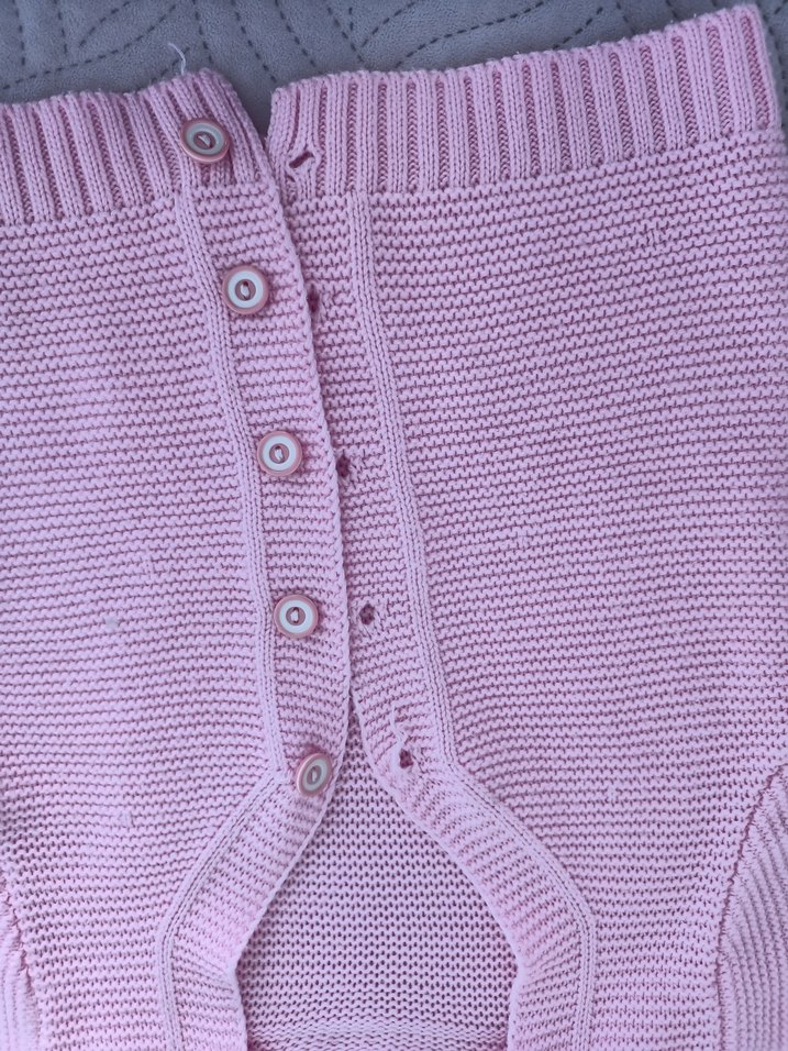 Kız Çocuk Pembe Triko Hırka - Görsel 5