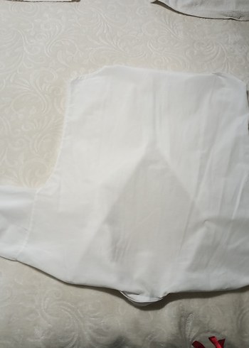 Fermuarlı Beyaz Keten Gömlek - Görsel 11