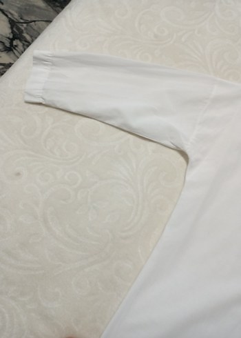 Fermuarlı Beyaz Keten Gömlek - Görsel 8