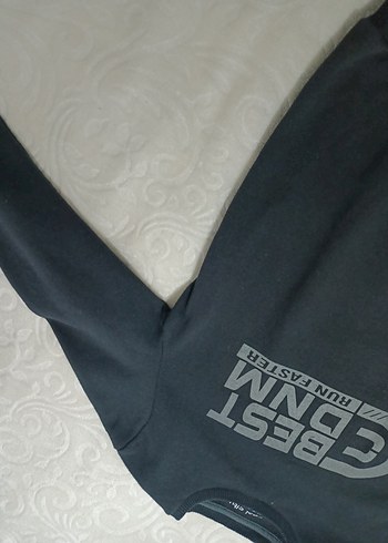 Erkek  Siyah Baskılı Sweatshirt - Görsel 5