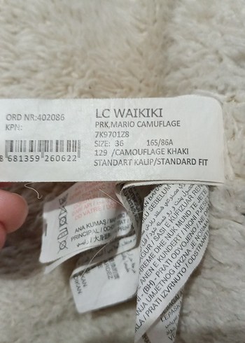 Gri Kamuflaj Desenli Kürklü Kadın Mont - Görsel 19