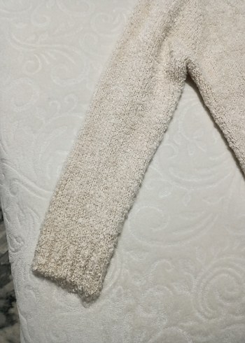 V Yaka Bej Kadın Triko Kazak - Görsel 2