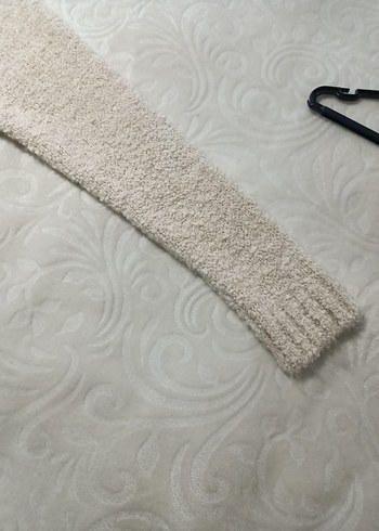 V Yaka Bej Kadın Triko Kazak - Görsel 5