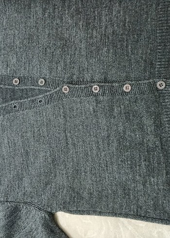 Gri Kadın Yün  Triko Kazak - Görsel 5