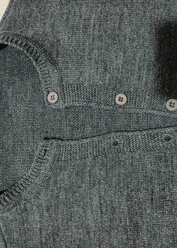 Gri Kadın Yün  Triko Kazak - Görsel 4