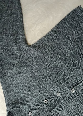 Gri Kadın Yün  Triko Kazak - Görsel 3