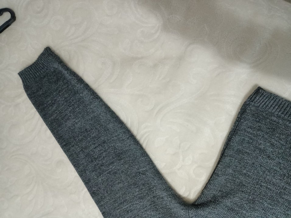 Gri Kadın Yün  Triko Kazak - Görsel 2