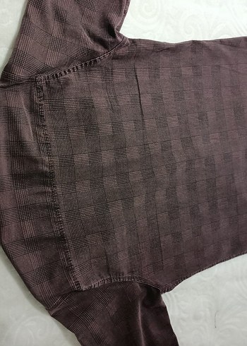 Düğmeli Kahverengi Erkek Keten Gömlek - Görsel 11