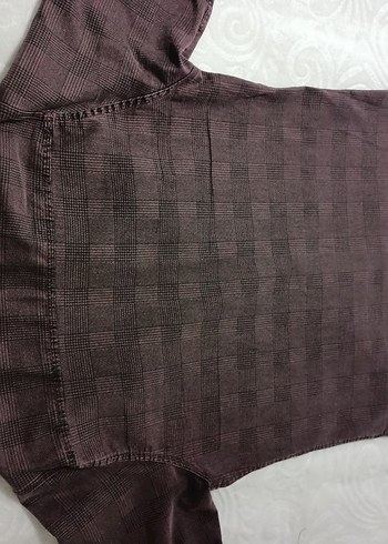 Düğmeli Kahverengi Erkek Keten Gömlek - Görsel 13