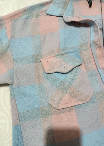 Düğmeli Renkli Kadın Mini Gömlek - Görsel 7