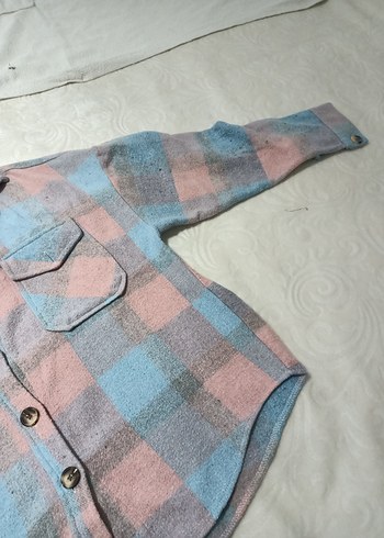 Düğmeli Renkli Kadın Mini Gömlek - Görsel 4