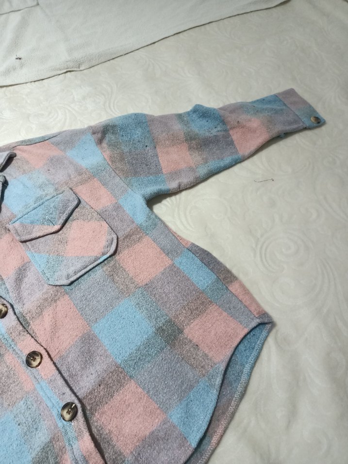 Düğmeli Renkli Kadın Mini Gömlek - Görsel 4