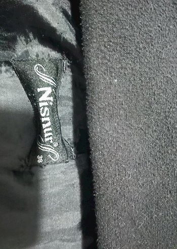 Düğmeli Siyah Midi Kadın Kaban - Görsel 2