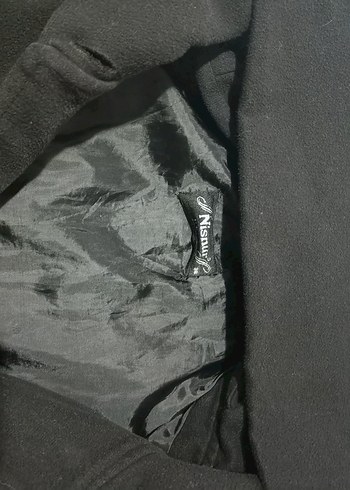 Düğmeli Siyah Midi Kadın Kaban - Görsel 3