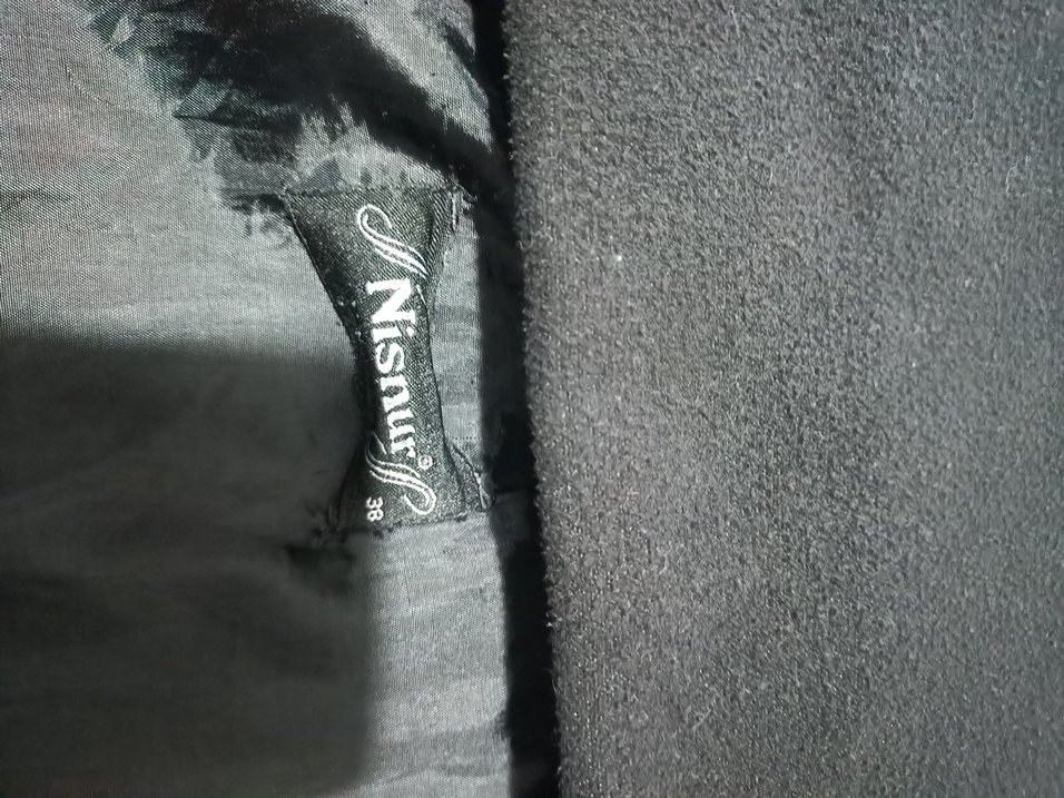 Düğmeli Siyah Midi Kadın Kaban - Görsel 2