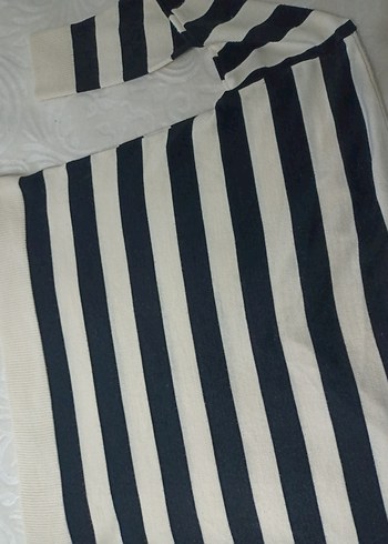 Çizgili Strappy Kadın Triko - Görsel 9