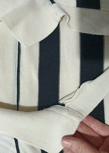 Çizgili Strappy Kadın Triko - Görsel 2