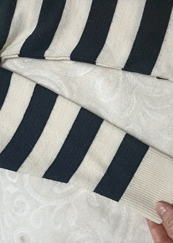 Çizgili Strappy Kadın Triko - Görsel 5