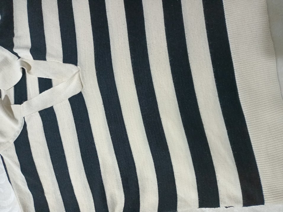 Çizgili Strappy Kadın Triko - Görsel 4