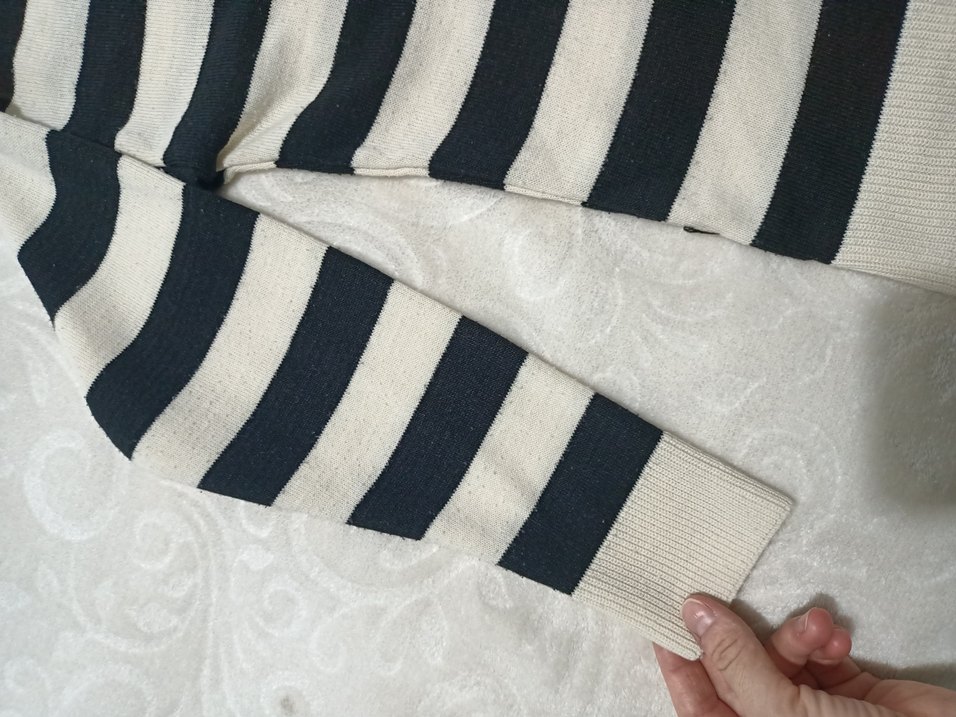 Çizgili Strappy Kadın Triko - Görsel 5