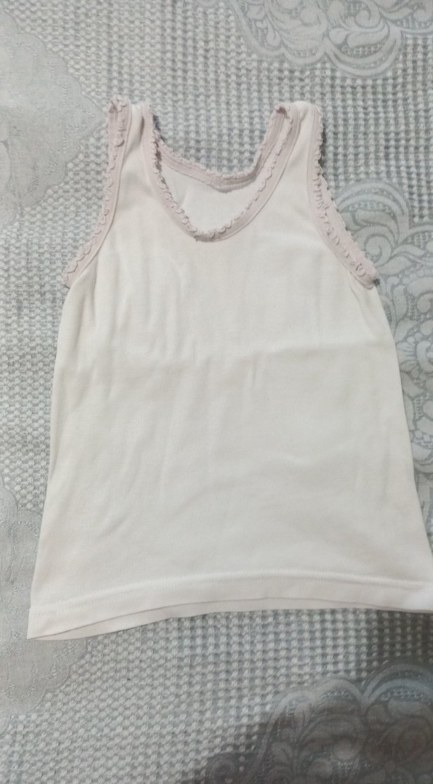 Beyaz Kız Çocuk Atlet - Görsel 3