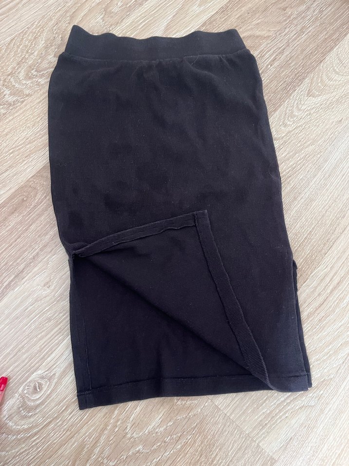 Siyah Basic Midi Etek - Görsel 2