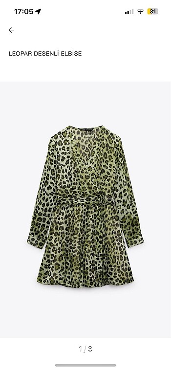 Zara leopar elbise