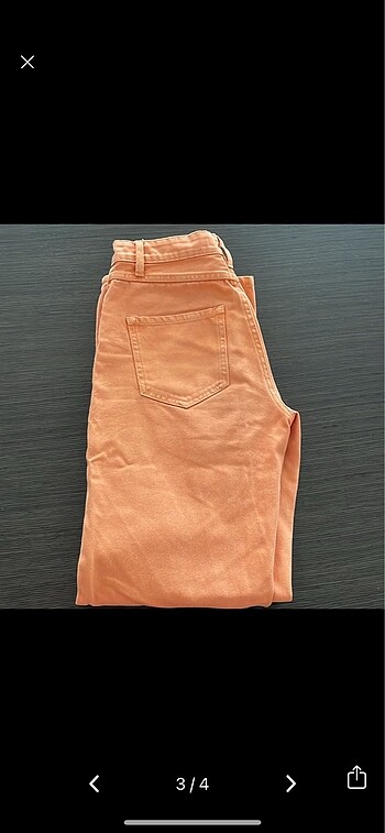 34 Beden turuncu Renk Renkli jean