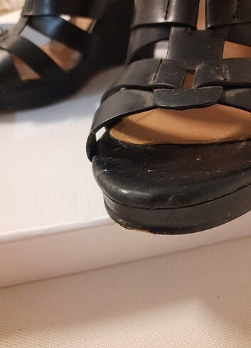 40 Beden Dolgu topuklu suni deri H&M ayakkabı