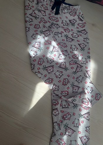 Gri Baskılı Kadın Kumaş pijama altı - Görsel 2