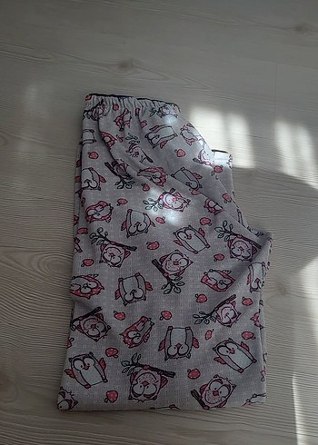 Gri Baskılı Kadın Kumaş pijama altı - Görsel 5