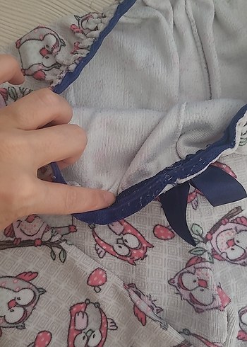 Gri Baskılı Kadın Kumaş pijama altı - Görsel 3