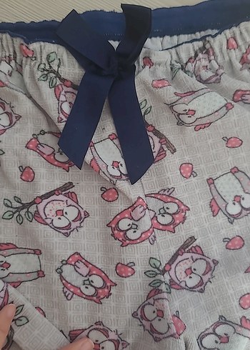 Gri Baskılı Kadın Kumaş pijama altı - Görsel 4