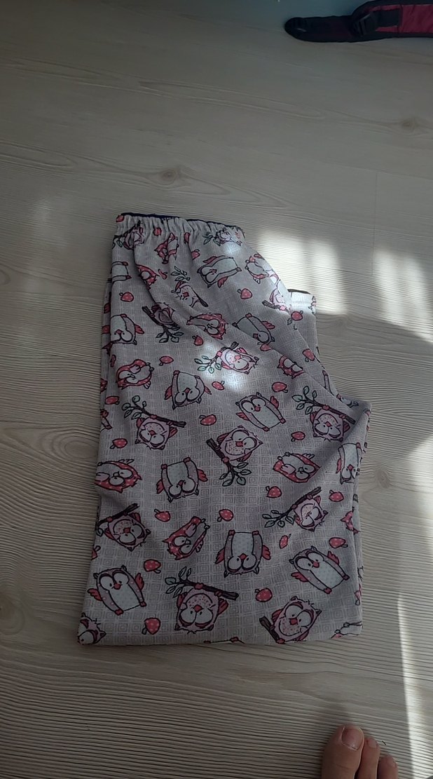 Gri Baskılı Kadın Kumaş pijama altı - Görsel 5