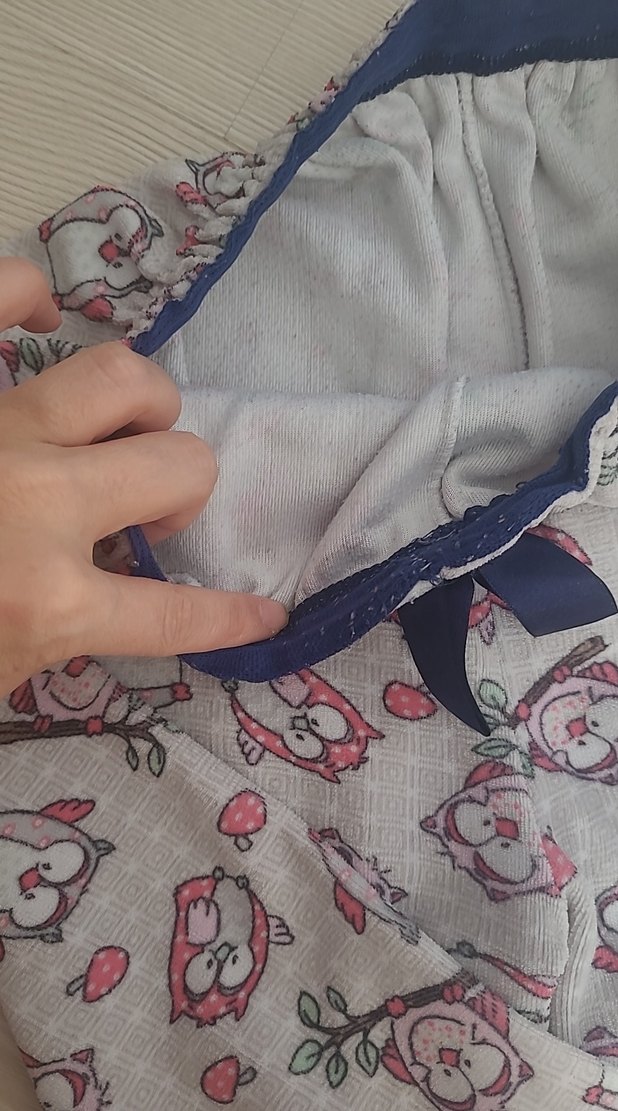 Gri Baskılı Kadın Kumaş pijama altı - Görsel 3