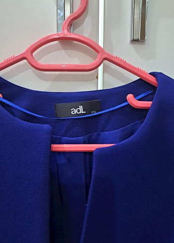 adil ışık Xs Kadın Mavi Düğmeli Ofis Blazeri - Görsel 4