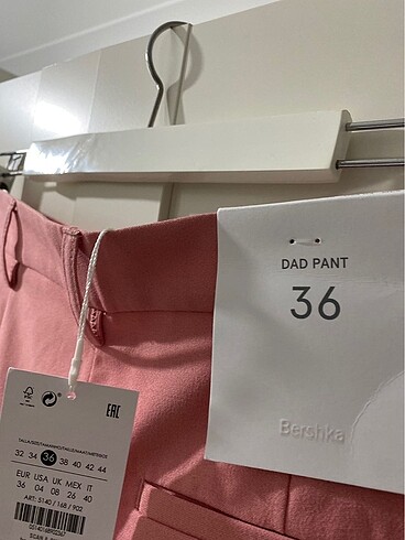 s Beden pembe Renk Bershka Dad Pant