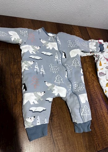 Çocuklar için desenli gri uyku tulumları - Görsel 3