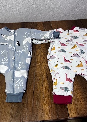 Çocuklar için desenli gri uyku tulumları - Görsel 2