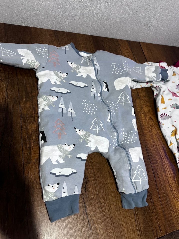 Çocuklar için desenli gri uyku tulumları - Görsel 3