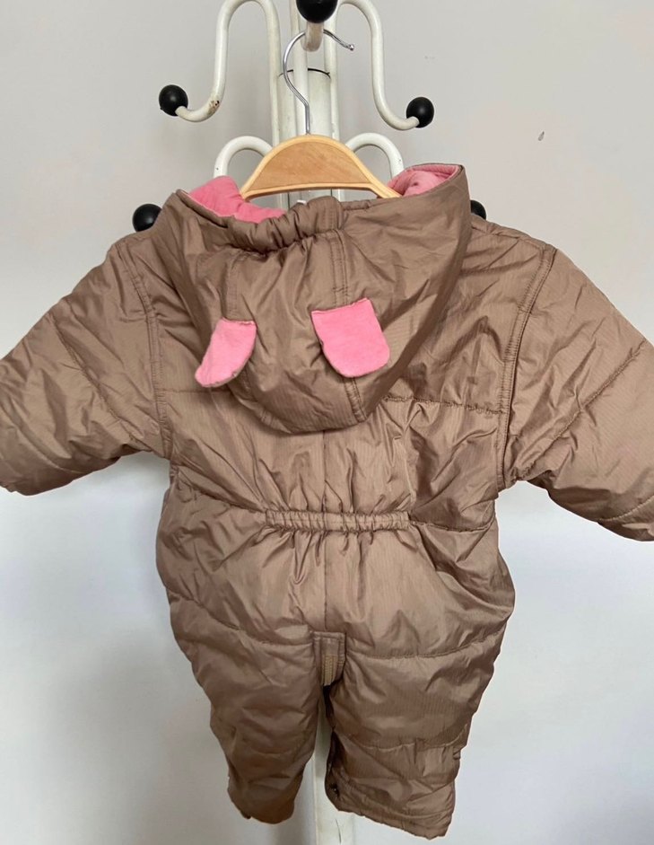Kahverengi Kapüşonlu Bebek Tulumu - Görsel 2
