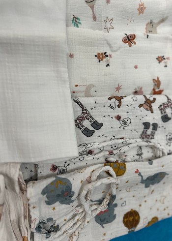 Çok Renkli Nakışlı Çocuk Müslin - Görsel 5