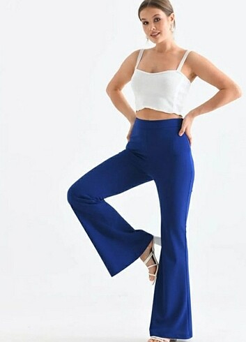 Bayan ispanyol paça pantalon