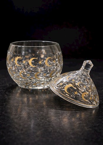 Altın Ay ve Yıldız Desenli Paşabahçe şekerlik sıfır - Görsel 2