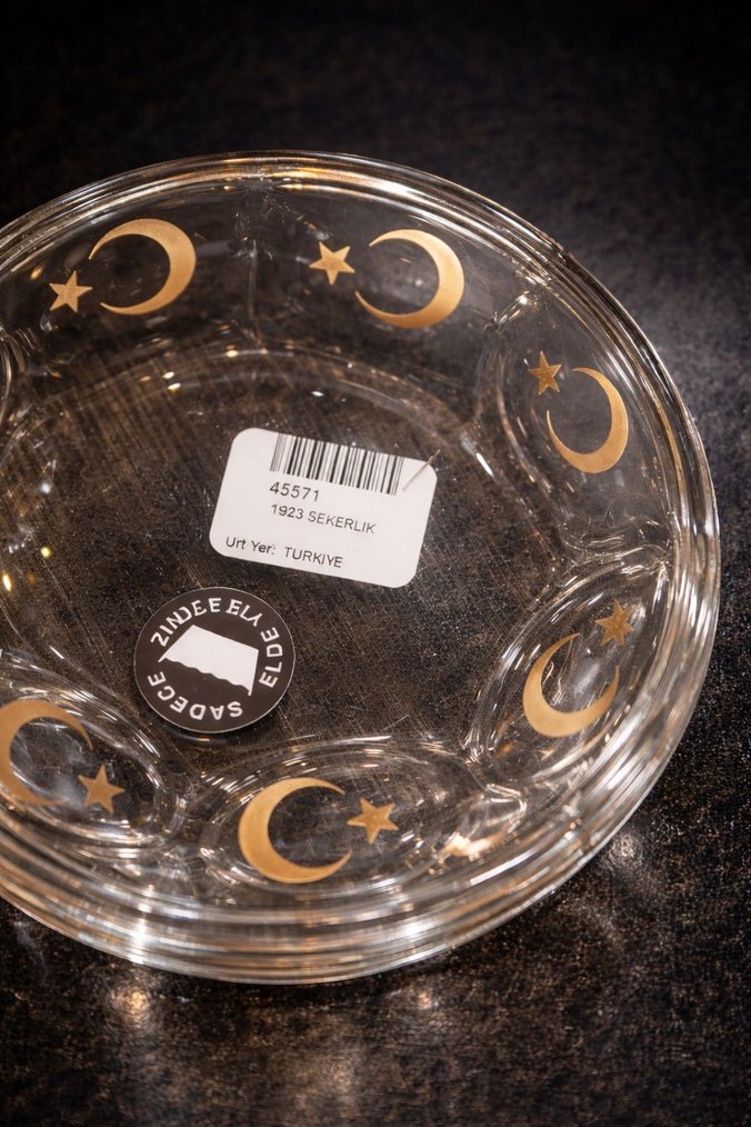 Altın Ay ve Yıldız Desenli Paşabahçe şekerlik sıfır - Görsel 3