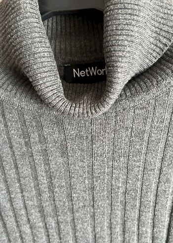 Gri Balıkçı Yaka Kadın Triko Kazak - Görsel 3