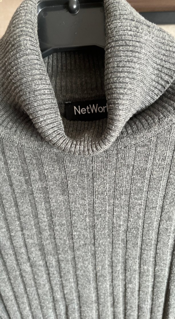 Gri Balıkçı Yaka Kadın Triko Kazak - Görsel 3