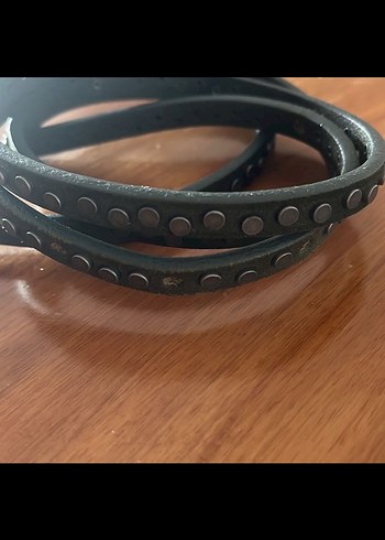 Haki hakiki Deri Rock Punk Tokalı Kemer - Görsel 2