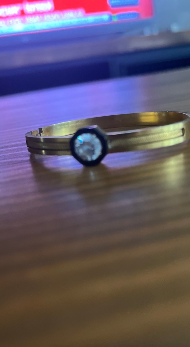 Altın Renkli Seranay Sarıkata  Tokalı Kadın Bileklik - Görsel 4