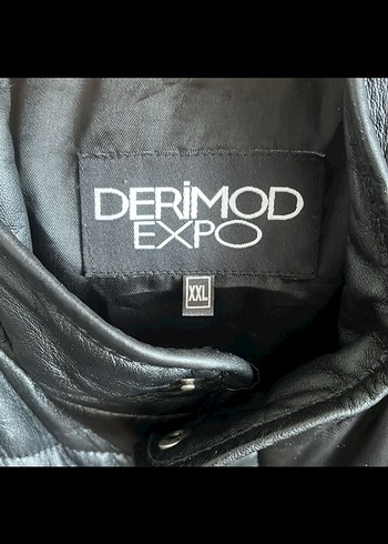 Düğmeli Siyah hakiki Deri Erkek kaban - Görsel 2